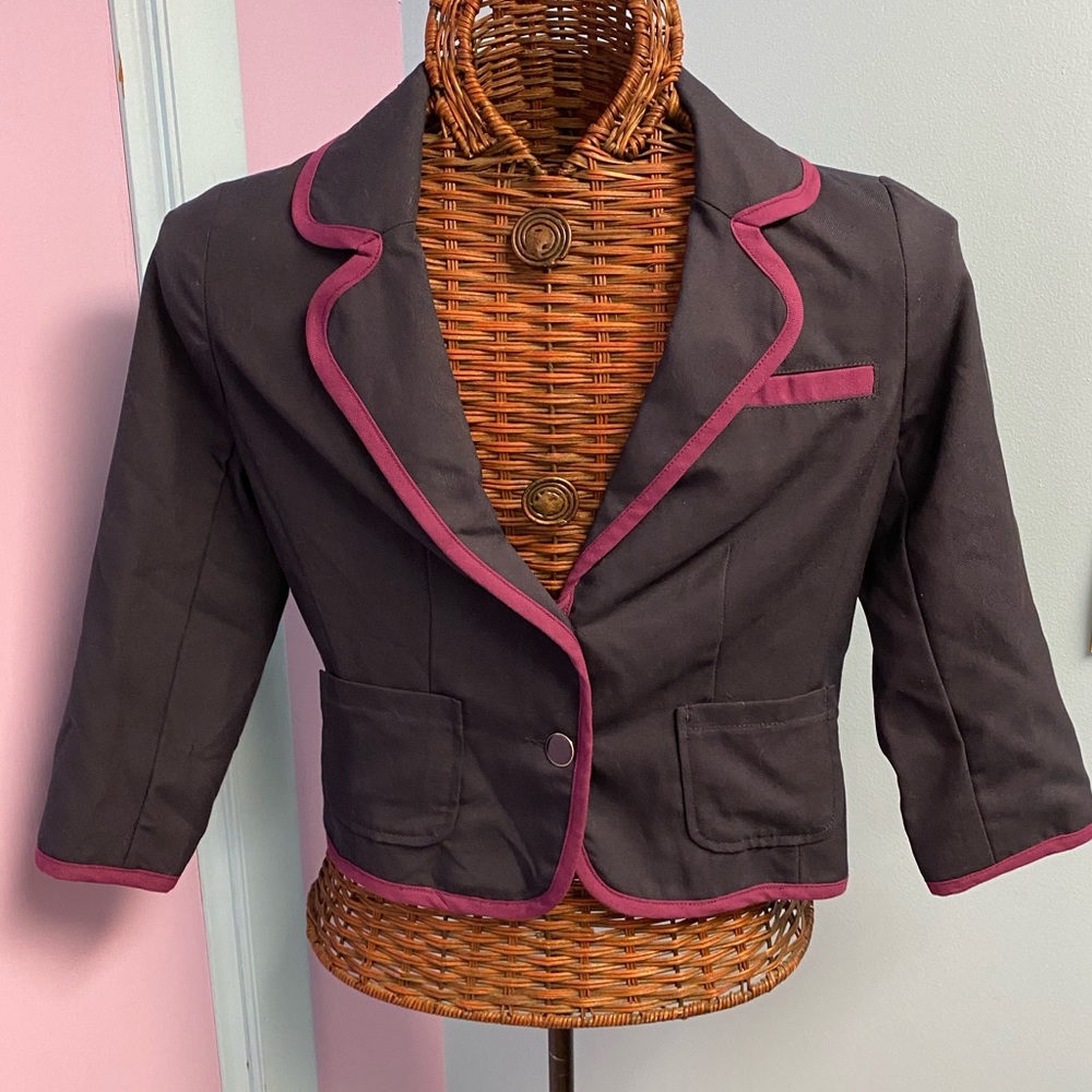 NEW Navy Blue Cropped Blazer Jacket So Cute 👛